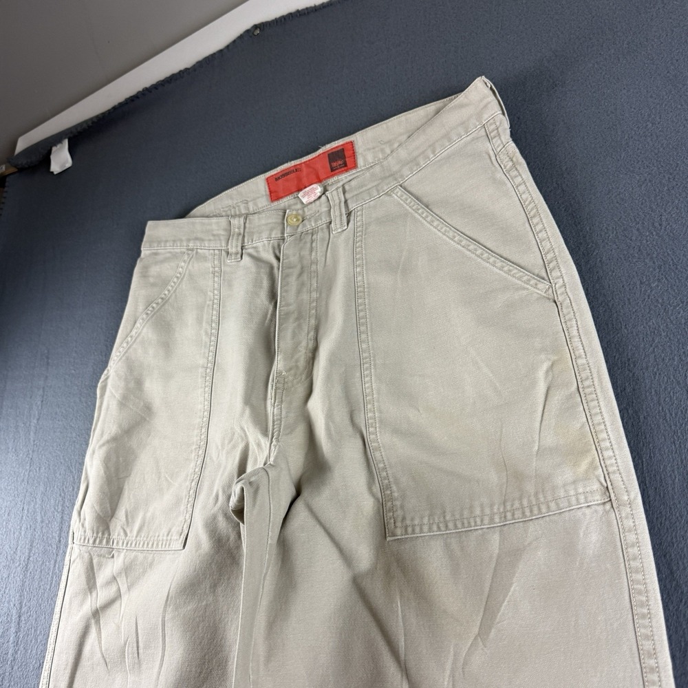 Y2K Baggy Pants Men's 34x31* Beige Mossimo Military Dock Wide Leg Skater Grunge
